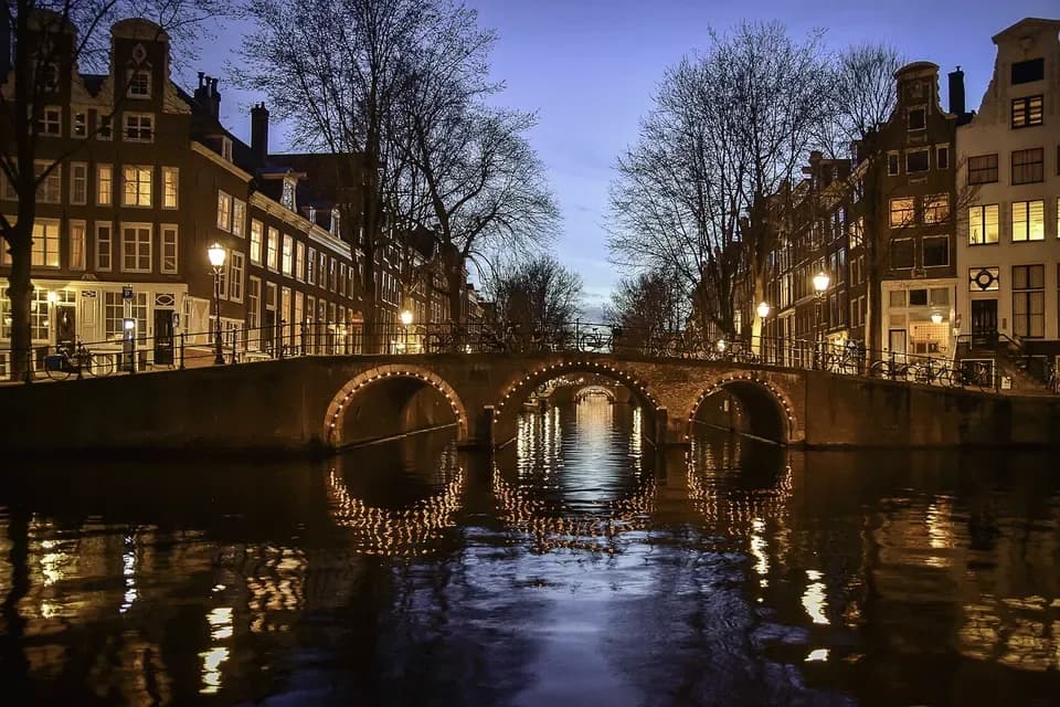 Canal houses along an Amsterdam canal