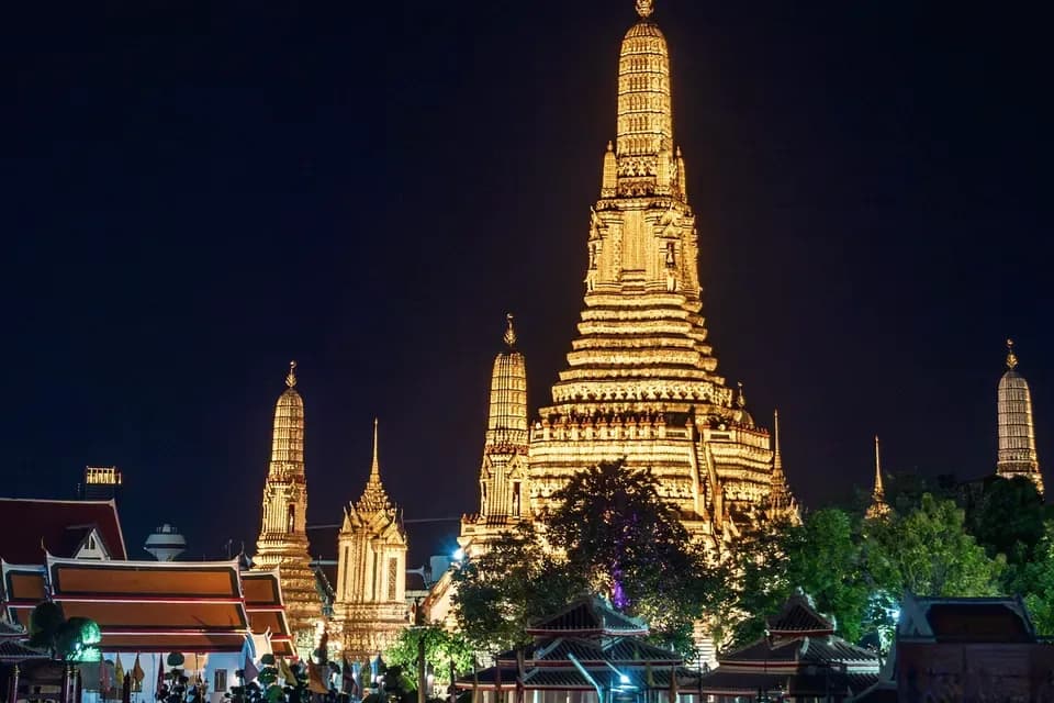 Bangkok skyline at night